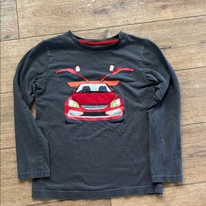 Mini Boden Boys Long Sleeve Car Graphic Tee size 9/10